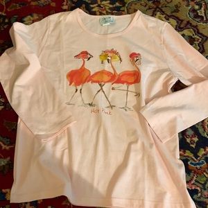 NWOT PINK HAND-PAINTED TEE